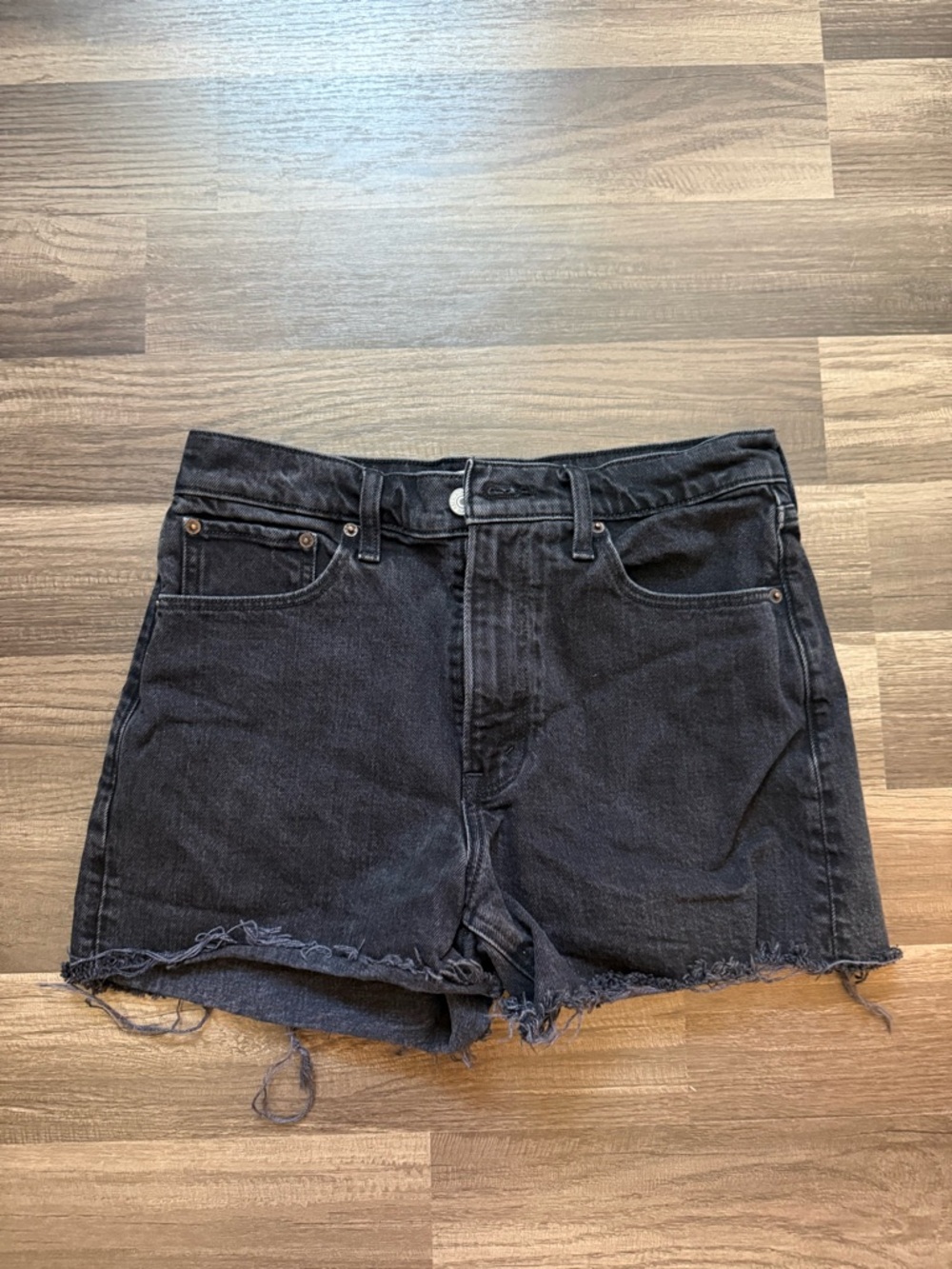 Abercrombie Black Denim Shorts